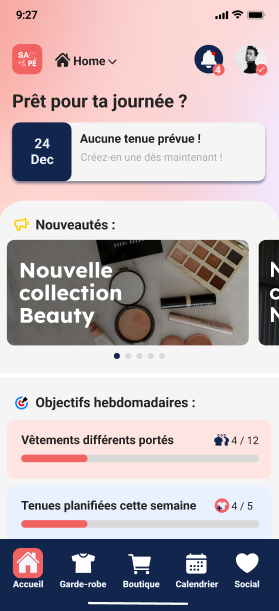 SAPÉ App - Accueil