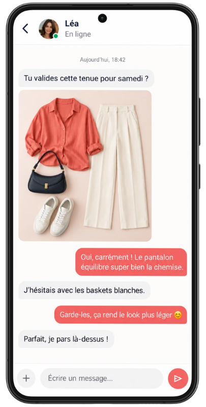 Un doute sur une tenue ? Demandez l'avis de vos proches.